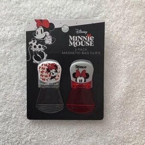 Disney Minnie Mouse Magnetic Bag Clips – Red, White, Clear (2-Pack)